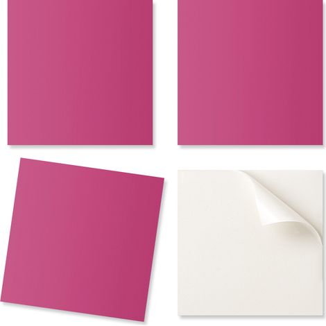 Azulejos adhesivos de PVC con estampado, perfectos para el pasillo, color rosa, 20x20x20 cm.