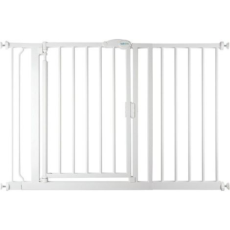 Safetots Barrière De Sécurité À Pression, Barrière D'escalier Pour Bébé 118,2cm - 125,2cm, Couleur Blanc