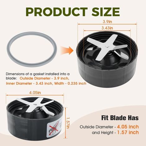 guarnizioni per frullatore - Adatte per frullatore NutriBullet 600W/900W - Ricambi in silicone per frullatore - Accessori con guarnizione O-ring (1/4)