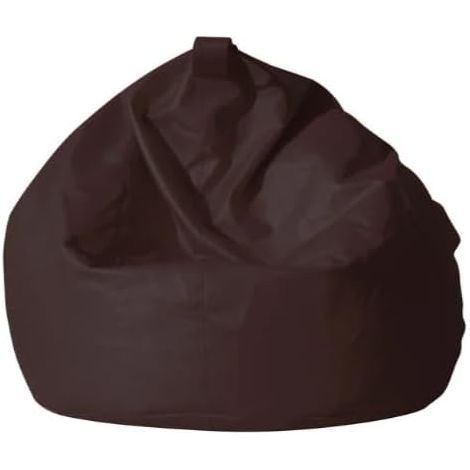 My Brand Germanvox Pouf Poltrona a Sacco, similpelle vari colori, Argento, Verde, Bianco, Blu, Lilla, Rosso 70 x 110 cm (Moka)