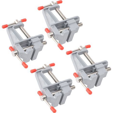 Lot de 4 mini-étaux de table portables en alliage d'aluminium, pour travaux manuels et bricolage. (1/5)