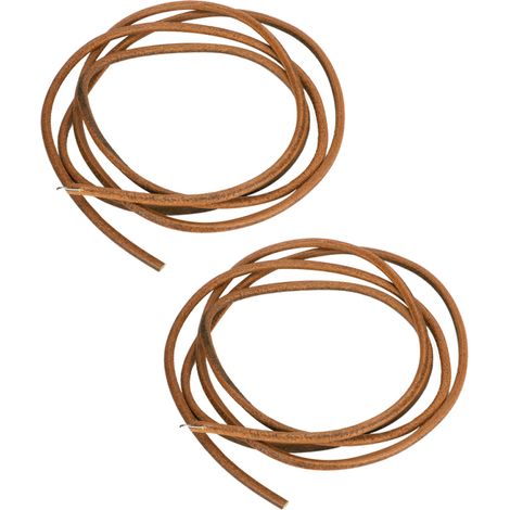 Juego de 2 correas de cuero de vaca para máquina de coser, accesorios domésticos resistentes para gancho y pedal, color marrón.