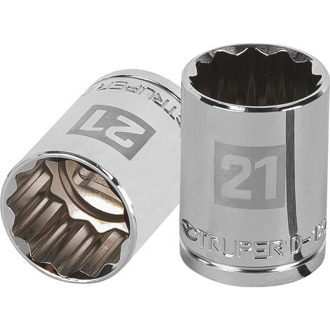 Llave vaso bihexagonal, cuadro 1/2" - 21 mm