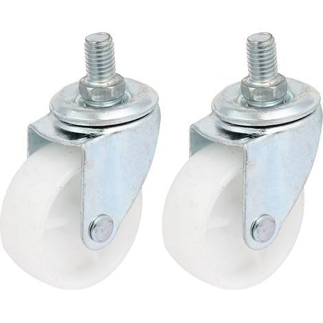 2-Zoll-Durchmesser M10x15mm Gewindezapfen PP-Schwenker-Universal-Lenkrolle 2St (1/3)