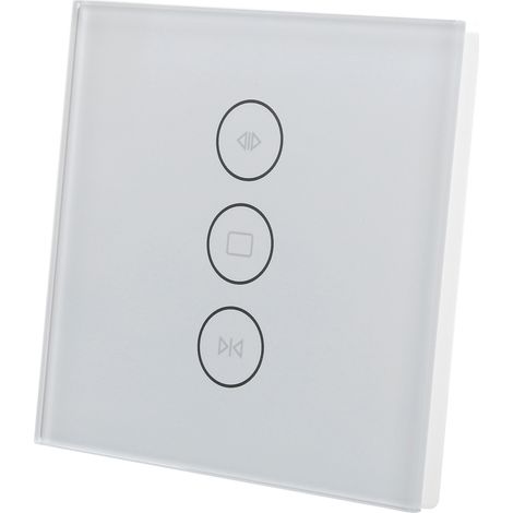 Interrupteur Volet Roulant Wifi Connecté 110-240V, Commande Tactile Verre Trempé, Compatible Google Home, Pour Maison (1/5)