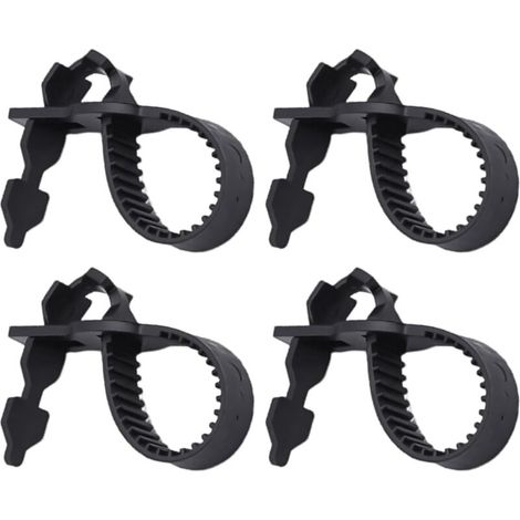 Lot de 4 attaches de jardin - Outils de liaison pour arêtes de poisson - Liens de lissage pour grands arbustes, arbres et plantes à fleurs - Noir (1/5)
