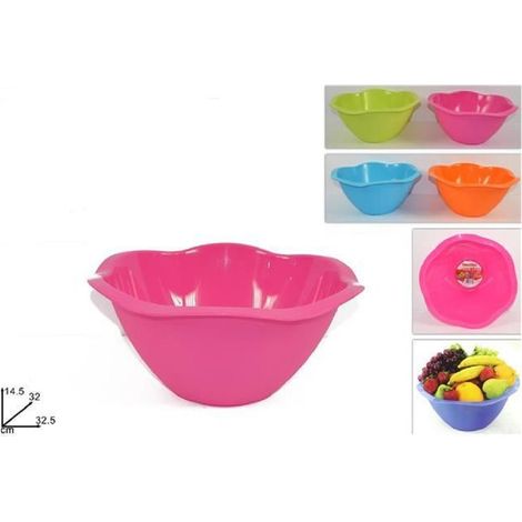 Trade Shop - WAVE CUP SALATSCHÜSSEL SCHÜSSEL SCHÜSSEL KÜCHE FARBIG FLACHER BODEN -