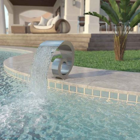 Teenpull – Pool-Wasserfall Edelstahl 50x30x53 cm Silbern (1/5)