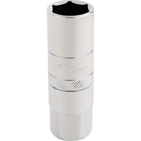 Draper 3/8" Square Drive 10mm (16mm) 6-Point Spark Plug Socket – Polished Chrome, Model 16772 (1/5)