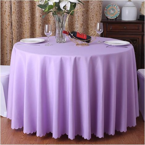 Nappe Ronde Maison hôtel Jupe de Table de Banquet Violet 160cm de diamètre