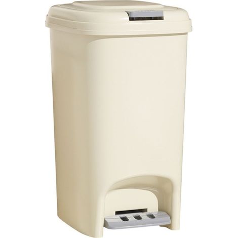 poubelle-Poubelle à pédale 15L avec couvercle stylé - Capacité généreuse pour cuisine, salle de bain et salon (1/5)