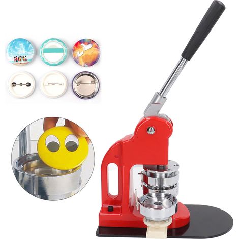 Knopfmaschine, Anstecknadelmaschine, DIY-Pin-Maschine mit 100 Knopfteilen, Zauberbuch und 25-mm-Kreisschneider. (1/5)