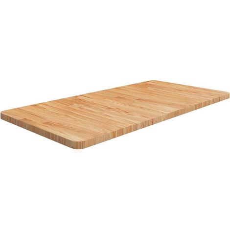 vidaXL Comptoir de salle de bain Marron clair 100x50x2,5cm Bois traité (1/4)