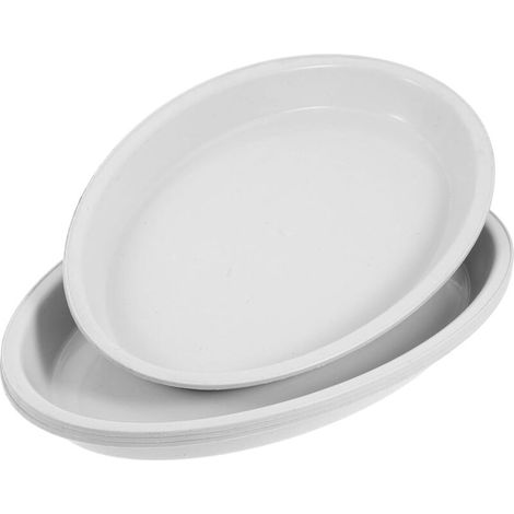 4 pièces Plateaux Ovales pour Pots de Fleurs Plastique PP Durables Soucoupes Décoratives pour Plantes Intérieur et Extérieur Récupérateur Eau Support Élégant pour Jardinières