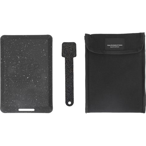Poêle Rectangulaire Antiadhésive Mini Grill en Fonte pour Camping Randonnée Pêche Barbecue Noir (1/5)