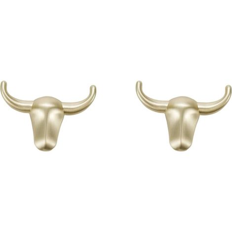 Paquet de 2 patères en métal Taurus en alliage de zinc (1/5)