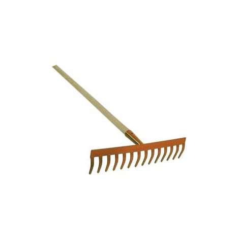 Rastrello Con Manico - 12 denti - manico legno cm.130