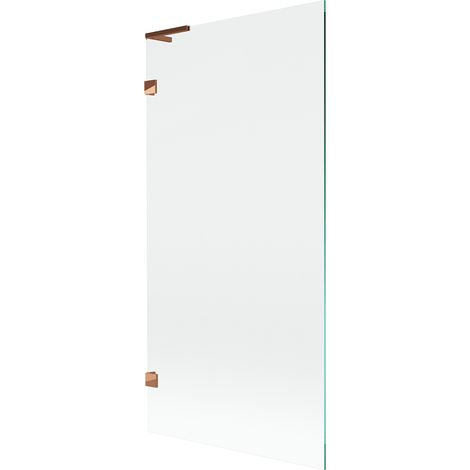Mexen Lunar L Badewannenwand 1-flügelig 90 x 150 cm, transparent, Roségold - 897L-090-000-60-00 (1/5)
