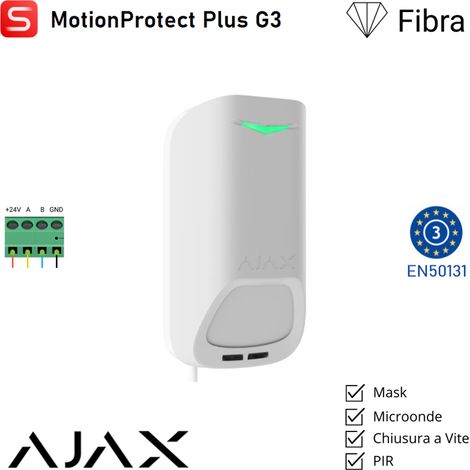 117717 - Superior - Superior MotionProtect Plus G3 Fibra - Verdrahteter IR-Bewegungsmelder G3 - Farbe white - Ajax professionelle Sicherheit