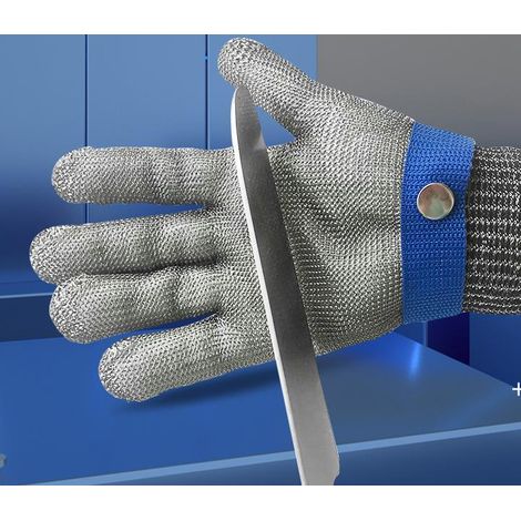 Gant de fer à 5 doigts en acier inoxydable résistant aux coupures - XL, 240mm, 1pc (1/4)