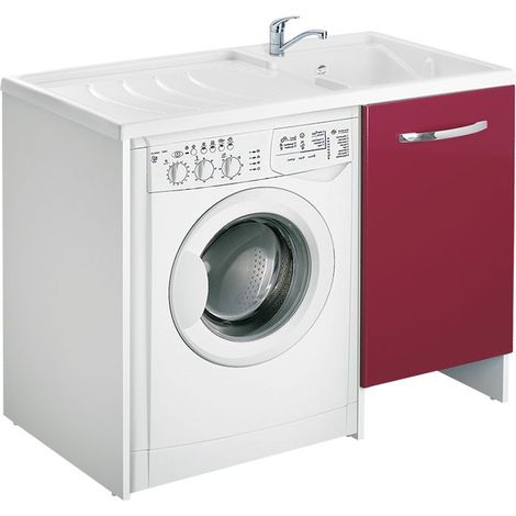 Mobile Lavatoio Design rosso da Interno In 6 misure 45x50 cm