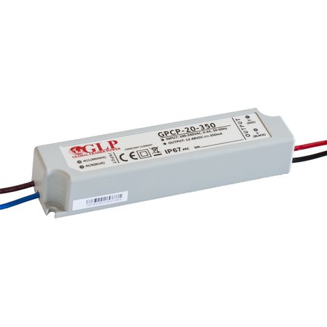 GPCP-20-350: Stromtreiber 350 mA/12–48 V, CC, PFC, IP67-Kunststoff
