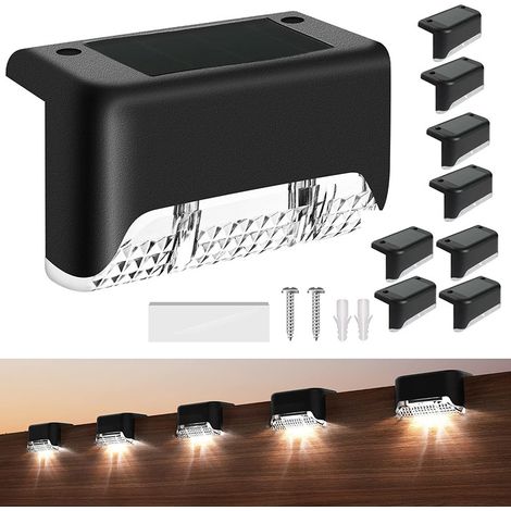 Pack de 8 balises Spots solaire LED en blanc froid IP65 étanche SYSLED