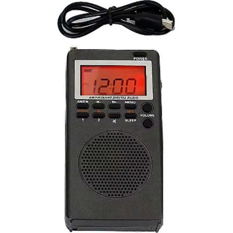 Mini-tragbares FM/AM-Radio (9 kHz/10 kHz) mit eingebautem Lautsprecher (1/5)