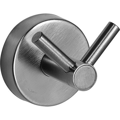 Appendino bagno design doppio gancio in acciaio inox satinato  MIRA-S kamalu