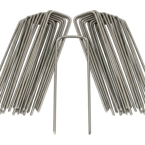 Lot de 500 Piquets de Fixation en Acier 15 x 3 mm, Ancrage Solide pour Bâche et Tente, Usage Jardin et Extérieur, Sardines de Camping Résistantes (1/5)