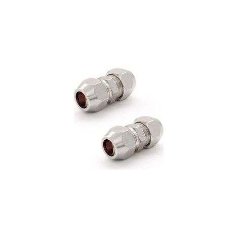 Deux raccords de buse d'air en forme d'olive de 8 mm, raccords de tuyau pneumatique argentés, raccords rapides doubles à passage direct en cuivre nickelé, adaptés aux canalisations et aux compresseurs (1/5)