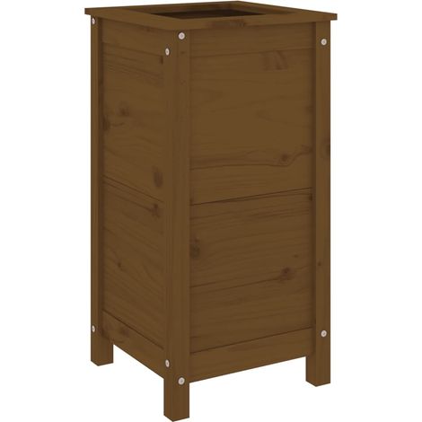 Vassoio per fioriera aiuola rialzata piante fiori terrazza giardino 40 x 40 x 78 cm legno massello di pino marrone 020037581