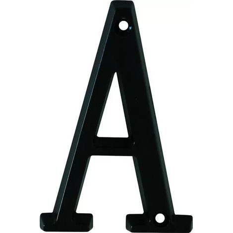 LETTRE A HT 92 ZAMAK NOIR MAT