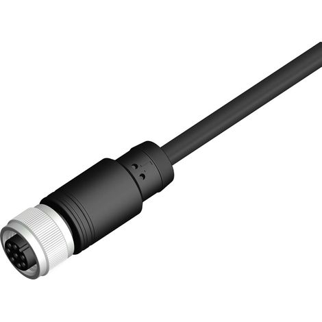 Connecteur pré-câblé RS PRO 8 conducteurs , Fiche femelle droite Femelle vers Prise femelle droite M12, 2m ( Prix pour 1 )