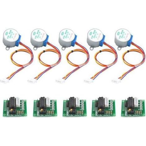 28BYJ-48 ULN2003 Moteur Pas à Pas 5V + Carte Pilote ULN2003 pour Arduino - 5pcs (1/4)