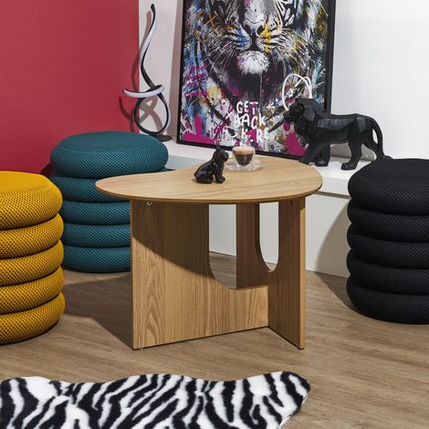 Table D'Appoint - HOME DECO FACTORY - Calypso - Design Original - Marron (1/4)