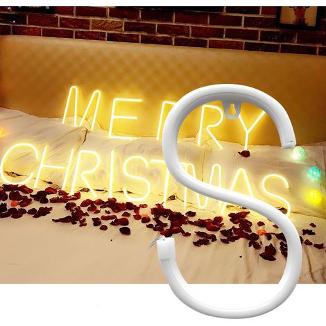 Lettre lumineuse LED néon décorative pour mariage, demande, fête, maison (S) (1/4)