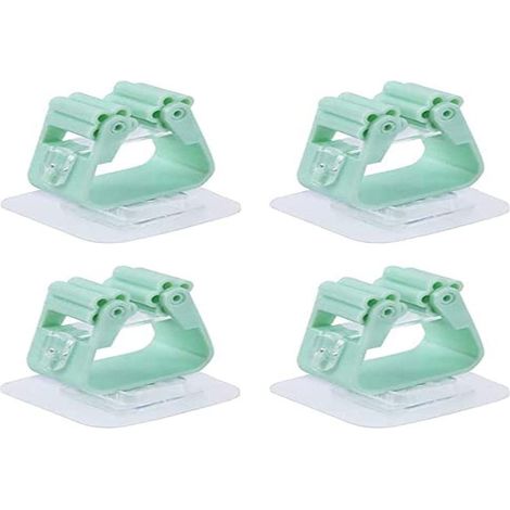N/A Supporto per scopa da parete autoadesivo, porta Vadrouille con gancio per scopa da parete senza foratura, supporto per scopa di vadruggine, colore: Verde
