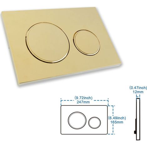 Versteckte Abdeckung Sigma20 Glänzender Goldring Toilettenfüllknopf