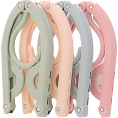 Lot de 12 cintres de voyage pliables 4 couleurs, cintres portables, cintres en plastique antidérapants pour la maison, l'hôtel, les voyages, le camping (1/3)