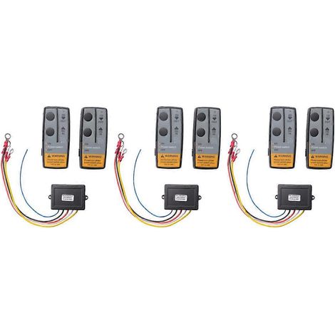 3er-Set 12V 24V 2,4G 50M Universelle Funkfernbedienung für Seilwinden und Kräne