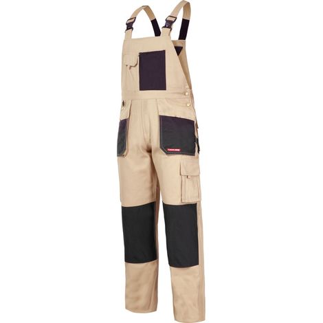 Salopette beige, 100% cotone, "2L (54)", CE, lahti