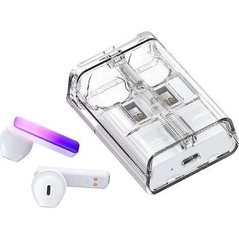 Kabelloses Bluetooth-Headset, transparent glänzend, Weiß (1/5)