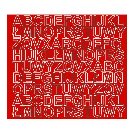 Lettere adesive autoadesive da 2 cm, rosse lucide (1/2)