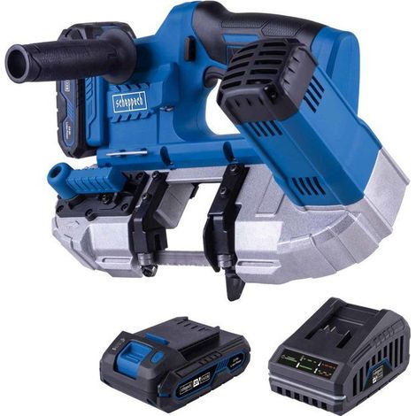 Scie a ruban a métaux sans fil SCHEPPACH - C-MBS635-X - 20V IXES - Batterie 2Ah + chargeur 2.4A (1/5)