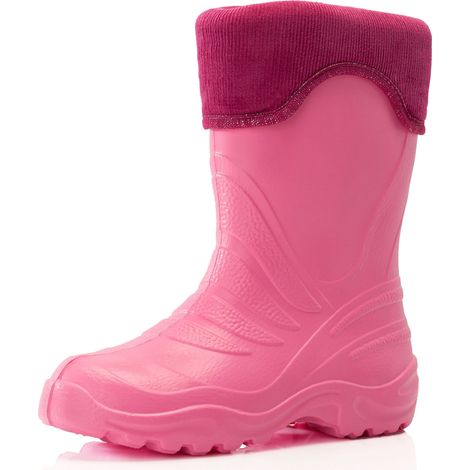 Ladeheid Bottes de Pluie Thermiques en EVA Mixte Enfant Fille Garçon LA-861-2017 (Rose1025/Rose, 34/35 EU)