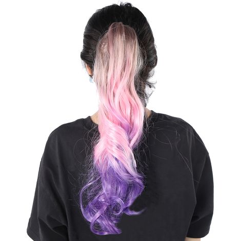 Lockenhaarverlängerung mit Clip, gestufter Pferdeschwanz, 3 Farben, 55 cm (1/5)