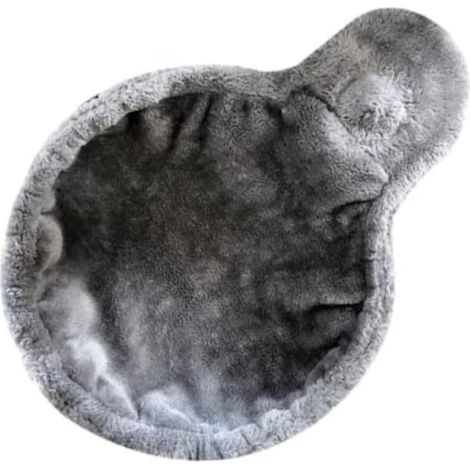 1 Hamac Cuillère Pour Chat, Peluche Douce, Accessoire Arbre À Chat, Gris