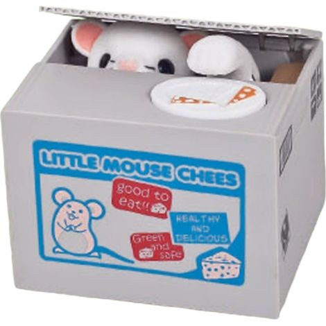 Tirelire chat voleur d'argent, cadeau créatif, dessin animé anglais, petite poupée chat électrique kawaii (1/5)