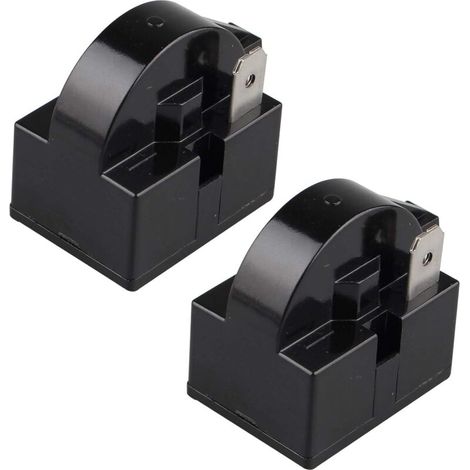 Packung mit 2 PTC 15 Ohm 220V einpoligen PTC-Anlaufrelais für Kühlschrank, Gefrierschrank und Kompressor, Schwarz (1 Fuß)